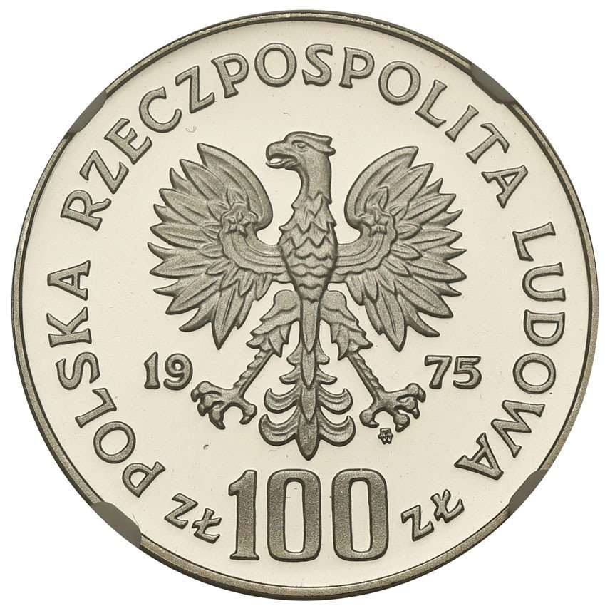 PRL. 100 złotych 1975 Modrzejewska NGC PF69 ULTRA CAMEO